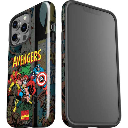 Marvel Classic Comics Avengers Assemble iPhone 15 Pro Impact Case